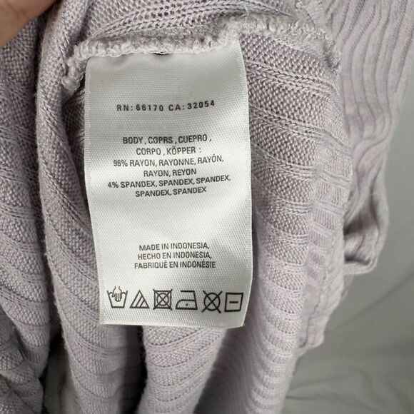 Anthropologie Postcard Ribbed Gray / Lavender Henley - Women’s L - Picture 8 of 9